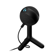 Logitech G Yeti Orb Condenser RGB Gaming Microphone with LIGHTSYNC, USB Mic for Streaming, Cardioid, USB Plug and Play for PC/Mac - Black